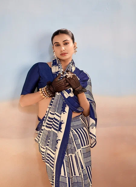 Kashviya 01 By Ynf Satin Chiffon Printed Saree